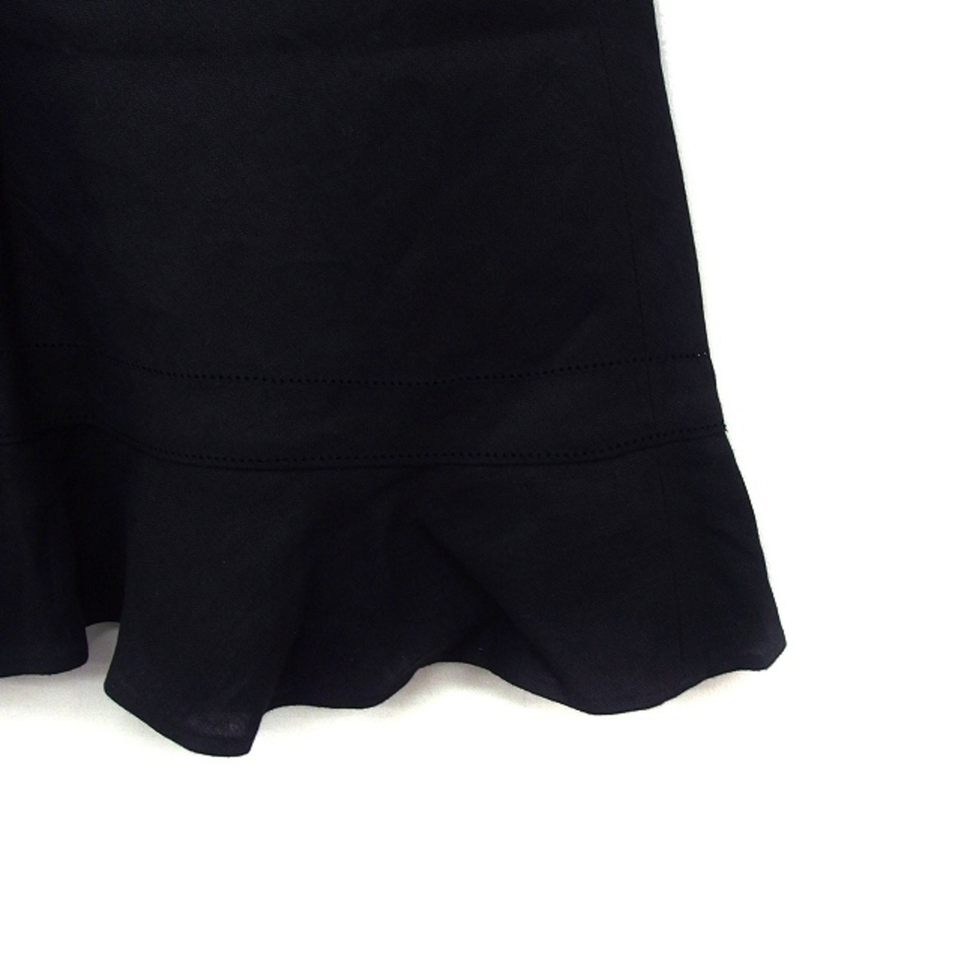 TALBOTS(タルボット)のタルボット TALBOTS フレア スカート ひざ丈 無地 リネン 麻 ブラック レディースのスカート(ひざ丈スカート)の商品写真