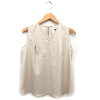 ユナイテッドアローズ(UNITED ARROWS)のユナイテッドアローズ カットソー タック Vネック 透け感 ノースリーブ 38(カットソー(半袖/袖なし))