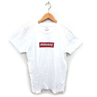 マウジー(moussy)のマウジー カットソー Tシャツ リブ 透け感 ロゴ プリント 透け感 半袖 F (Tシャツ(半袖/袖なし))