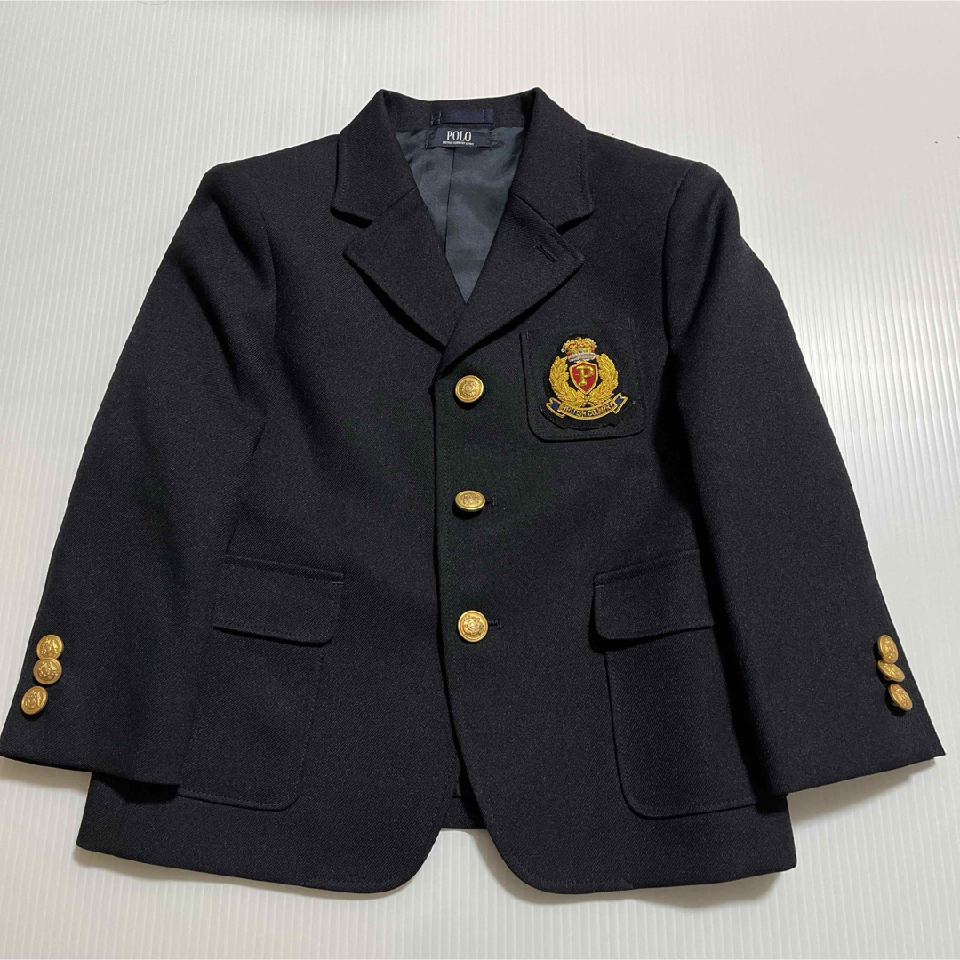 POLO☆キッズ110 フォーマル　セットアップ金ボタン　紺ブレ キッズ/ベビー/マタニティのキッズ服男の子用(90cm~)(ドレス/フォーマル)の商品写真