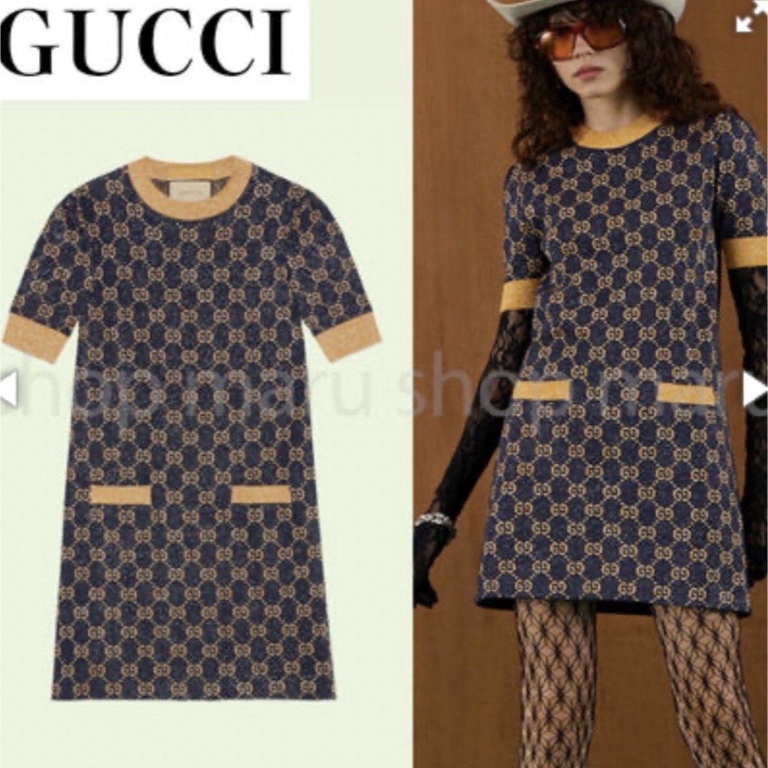 Gucci(グッチ)のGUCCI ワンピース　GG ラメ レディースのワンピース(ミニワンピース)の商品写真
