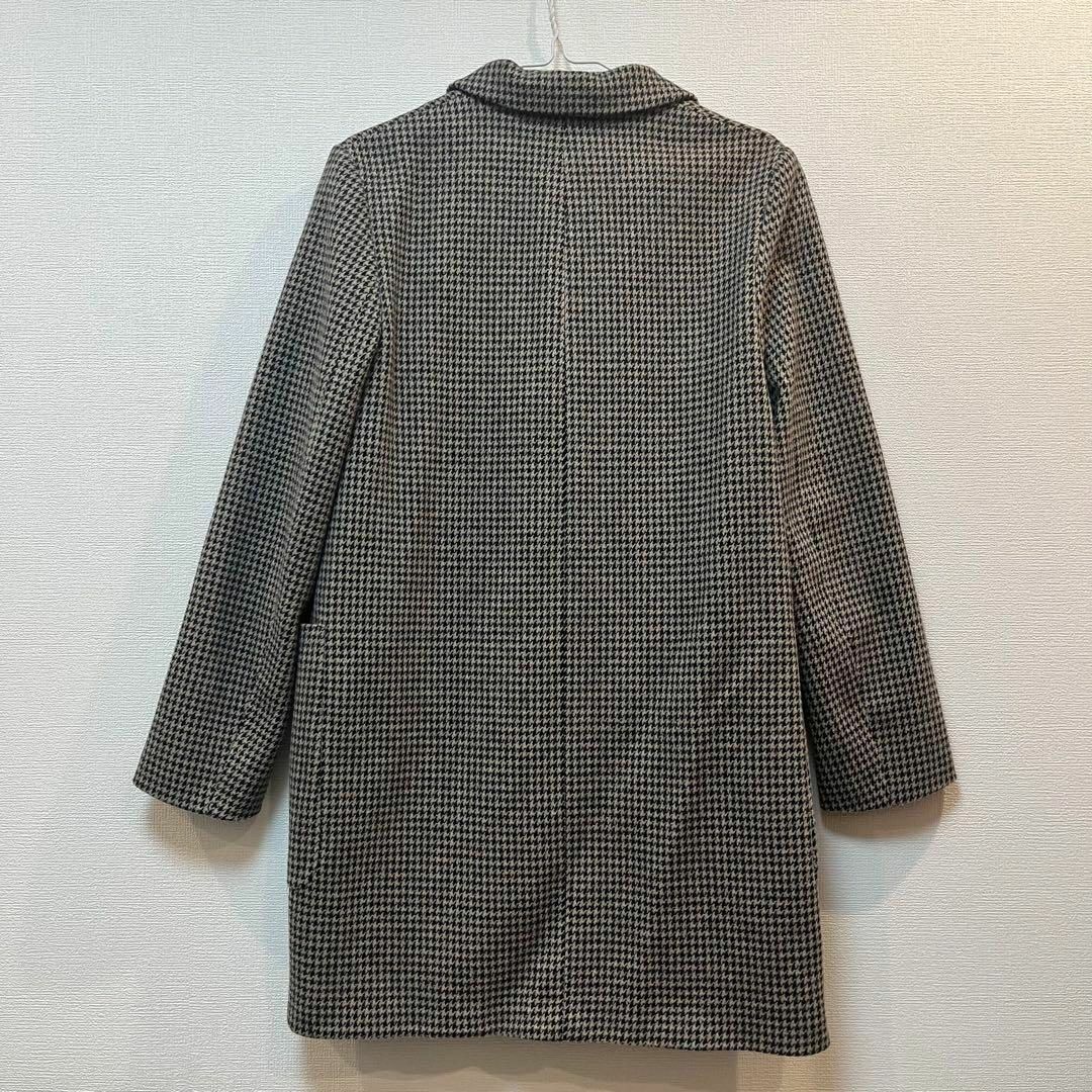 ZARA(ザラ)の【美品】ZARA(ザラ) 千鳥チェック柄 ダブルボタンチェスターコート アウター レディースのジャケット/アウター(チェスターコート)の商品写真