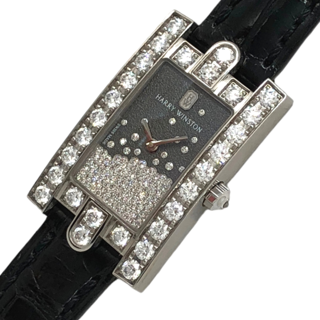 HARRY WINSTON(ハリーウィンストン)の　ハリーウィンストン HARRY WINSTON アヴェニュー ドロップダイヤモンド AVEQHM21 WW280 K18WG レディース 腕時計 レディースのファッション小物(腕時計)の商品写真