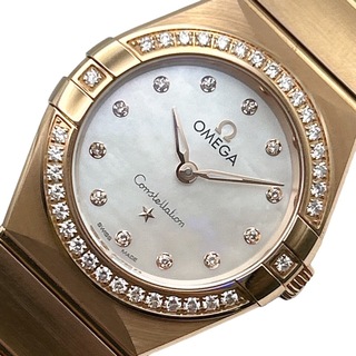 オメガ(OMEGA)のオメガ OMEGA コンステレーション　ホワイトシェル 131.55.25.60.55.001 K18ピンクゴールド クオーツ レディース 腕時計(腕時計)