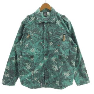 エルアールジー(LRG)のエルアールジー LRG ジャケット ロゴパターン 総柄 緑 グレー 白 L(ブルゾン)