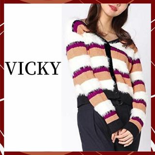 ビッキー(VICKY)の【美品】ビッキー-VICKY-マルチボーダー2wayニット サイズM(ニット/セーター)