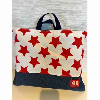 ハンドメイド☆レッスンバック☆レッドスター(外出用品)