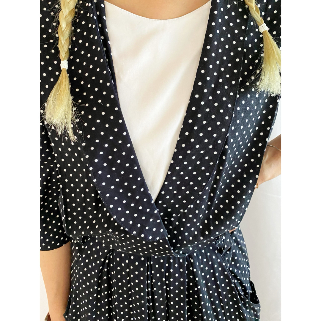 古着 70s USA ビンテージ アンティーク 水玉 ドレス ワンピース 古着 70s USA ビンテージ アンティーク 水玉 ドレス ワンピース