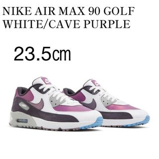 ナイキ(NIKE)の【新品】23.5㎝　NIKE AIR MAX 90 GOLF ホワイト/パープル(シューズ)