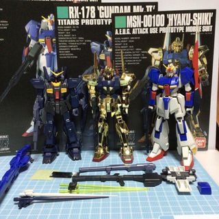 ハイグレード(High Grade（BANDAI）)のジャンク　ガンプラ　1／144 HGUC ガンダムmarkⅡ  百式　Zガンダム(プラモデル)