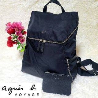 アニエスベー(agnes b.)の【極美品】アニエスベー ボヤージュ バックパック リュック パスケース付き(リュック/バックパック)