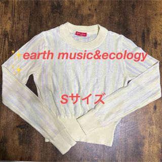 アースミュージックアンドエコロジー(earth music & ecology)の✨ earth music&ecology✨ストライプセーターＳサイズ(ニット/セーター)