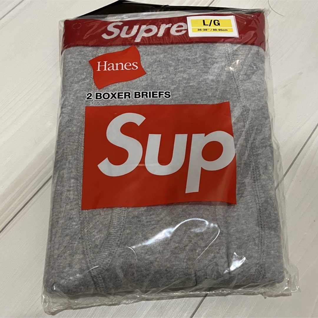 Supreme(シュプリーム)のSupreme®/Hanes® Boxer Briefs Grey Large メンズのアンダーウェア(ボクサーパンツ)の商品写真