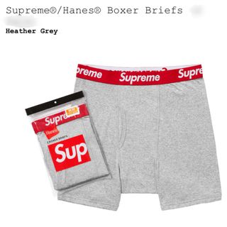 Supreme®/Hanes® Boxer Briefs Grey Large