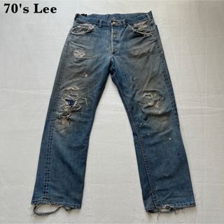 Lee - 80~90年代 USA製 Lee リー ブラックデニムパンツ テーパード 