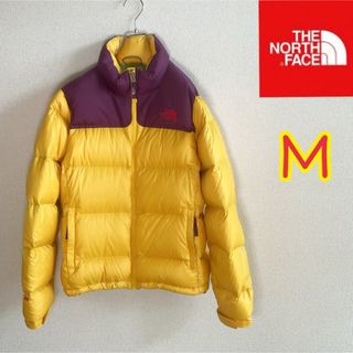 ザノースフェイス(THE NORTH FACE)のノースフェイス　ダウンジャケット　700フィル　イエロー×パープル　レディースM(ダウンジャケット)