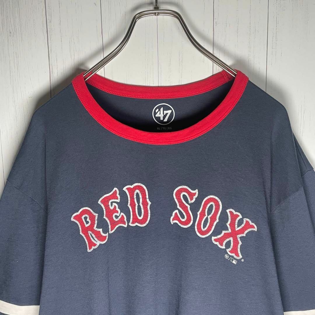 VINTAGE(ヴィンテージ)の[古着]ビンテージ　半袖　リンガーTシャツ　プリント　レッドソックス　ネイビー メンズのトップス(Tシャツ/カットソー(半袖/袖なし))の商品写真