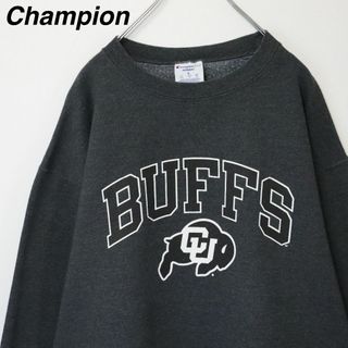 チャンピオン(Champion)の【コロラド大学】チャンピオン／スウェット　NCAA　ビッグロゴ　XL　チャコール(スウェット)