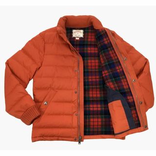 ブルックスブラザース(Brooks Brothers)のブルックスブラザーズ スタンドカラー 裏地フランネル ダウンジャケット オレンジ(ダウンジャケット)