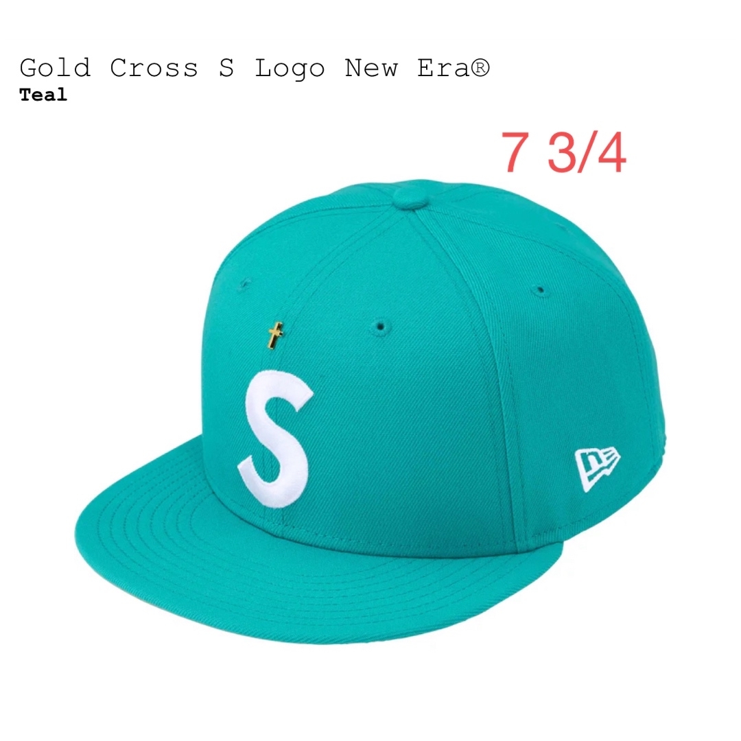 supreme gold cross s logo new era 7 3/4 supreme gold cross s logo new era 7 3/4