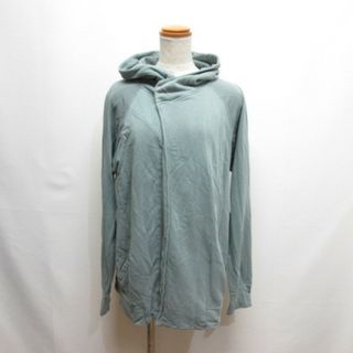 マウジー(moussy)のマウジー moussy デザイン スウェット ダブルジップ パーカー F ブルー(パーカー)