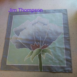 ジムトンプソン(Jim Thompson)の【最終価格】『Jim Thompson タイシルク100%スカーフ チーフ』花(バンダナ/スカーフ)