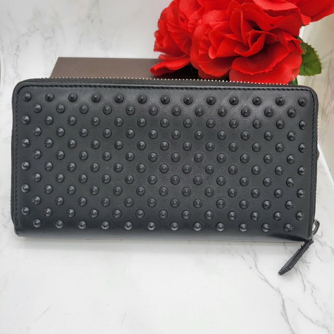希少】 GUCCI グッチ スタッズ ラウンドファスナー 長財布 財布 黒 希少】 GUCCI グッチ スタッズ ラウンドファスナー 長財布 財布 黒