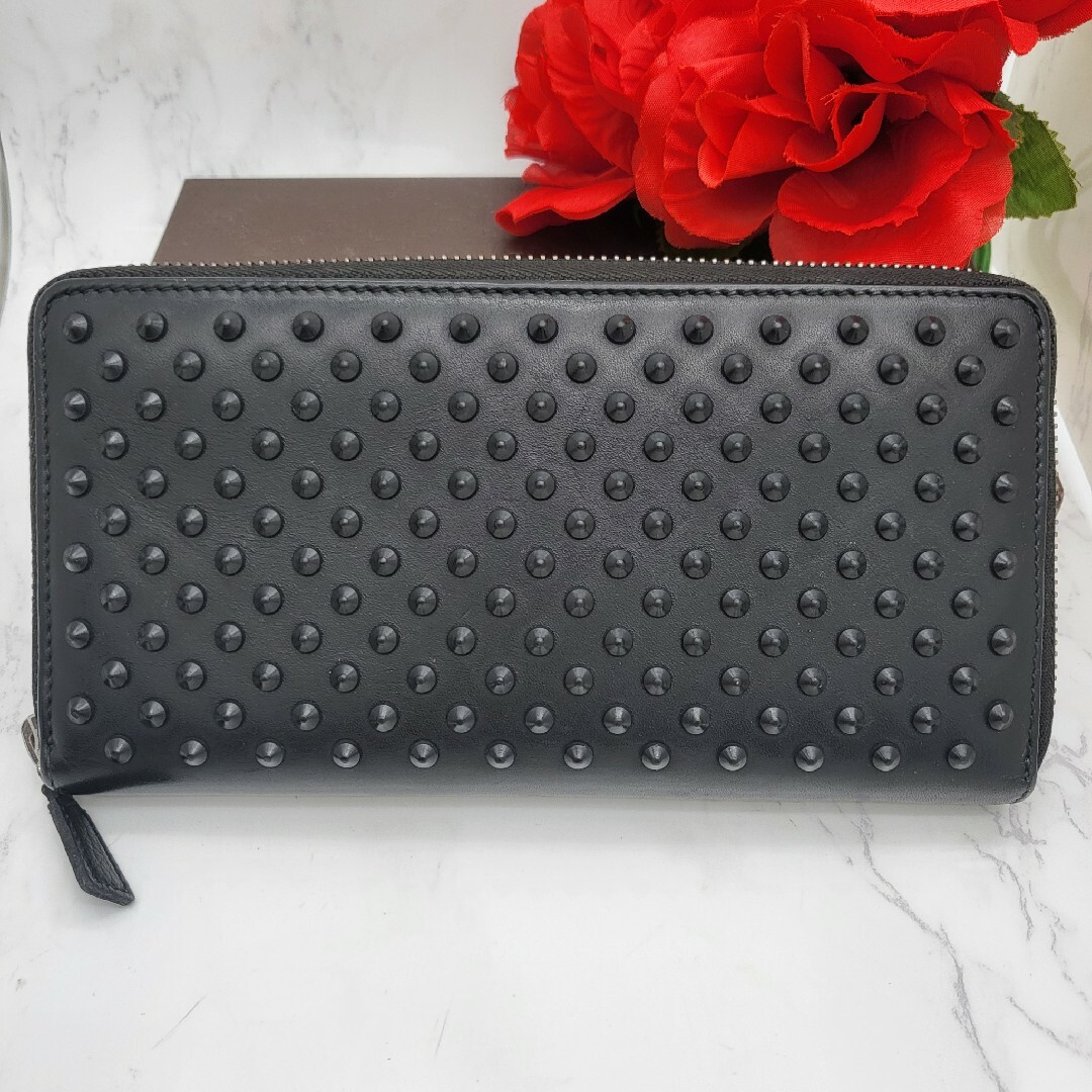 希少】 GUCCI グッチ スタッズ ラウンドファスナー 長財布 財布 黒 希少】 GUCCI グッチ スタッズ ラウンドファスナー 長財布 財布 黒