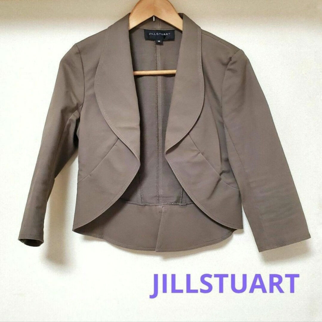 JILLSTUART(ジルスチュアート)の【JILLSTUART】ショールカラージャケット☆ブラウン レディースのジャケット/アウター(テーラードジャケット)の商品写真