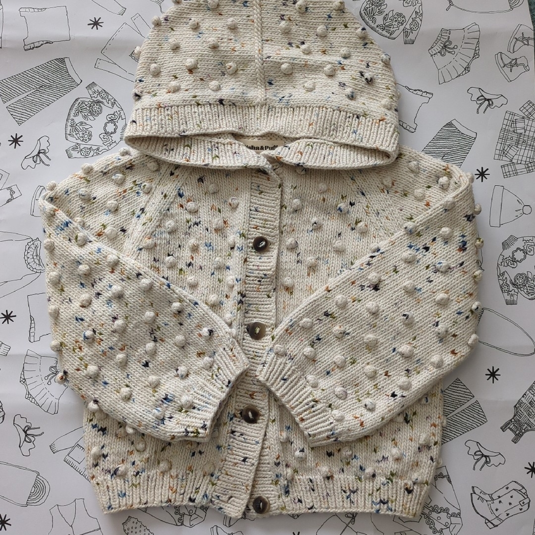 Misha & Puff - misha&puff Hooded Popcorn Cardigan 3-4yの通販 by