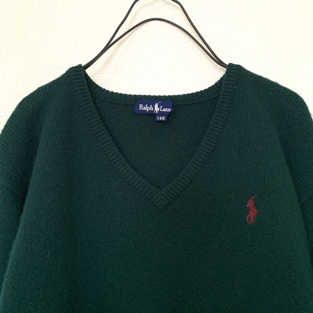 Ralph Lauren(ラルフローレン)の【キッズ】Ralph Laurenラルフローレン/140ウールニットセーター刺繍 キッズ/ベビー/マタニティのキッズ服男の子用(90cm~)(ニット)の商品写真