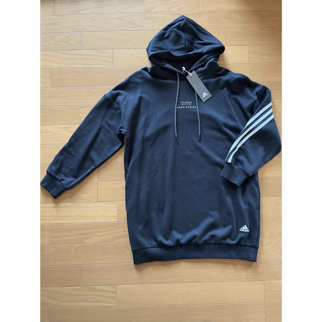 adidas(アディダス)の【新品・タグ有り】 アディダス  adidas  パーカー　ロング丈　M レディースのトップス(パーカー)の商品写真