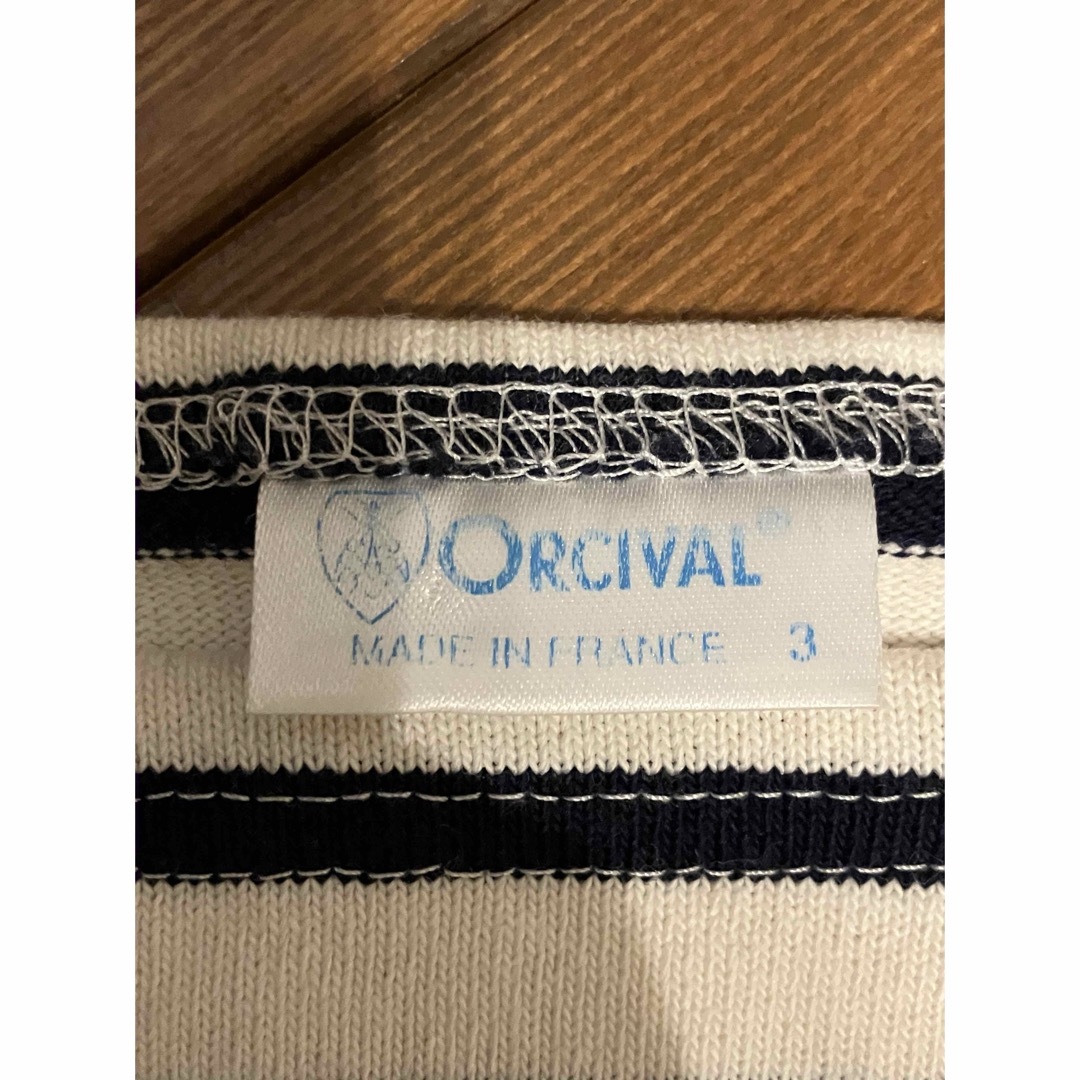 ORCIVAL(オーシバル)の美品　大人気　オーチバル　メンズ　バスクシャツ　3 ホワイト×ネイビー メンズのトップス(Tシャツ/カットソー(七分/長袖))の商品写真