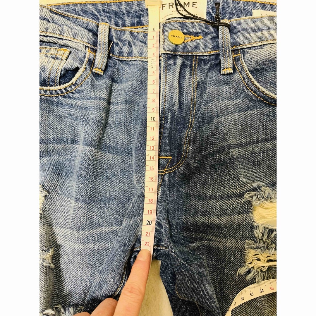 FRAME DENIM - FRAME DENIM ボーイフレンドデニム ダメージの FRAME DENIM - FRAME DENIM ボーイフレンドデニム ダメージの