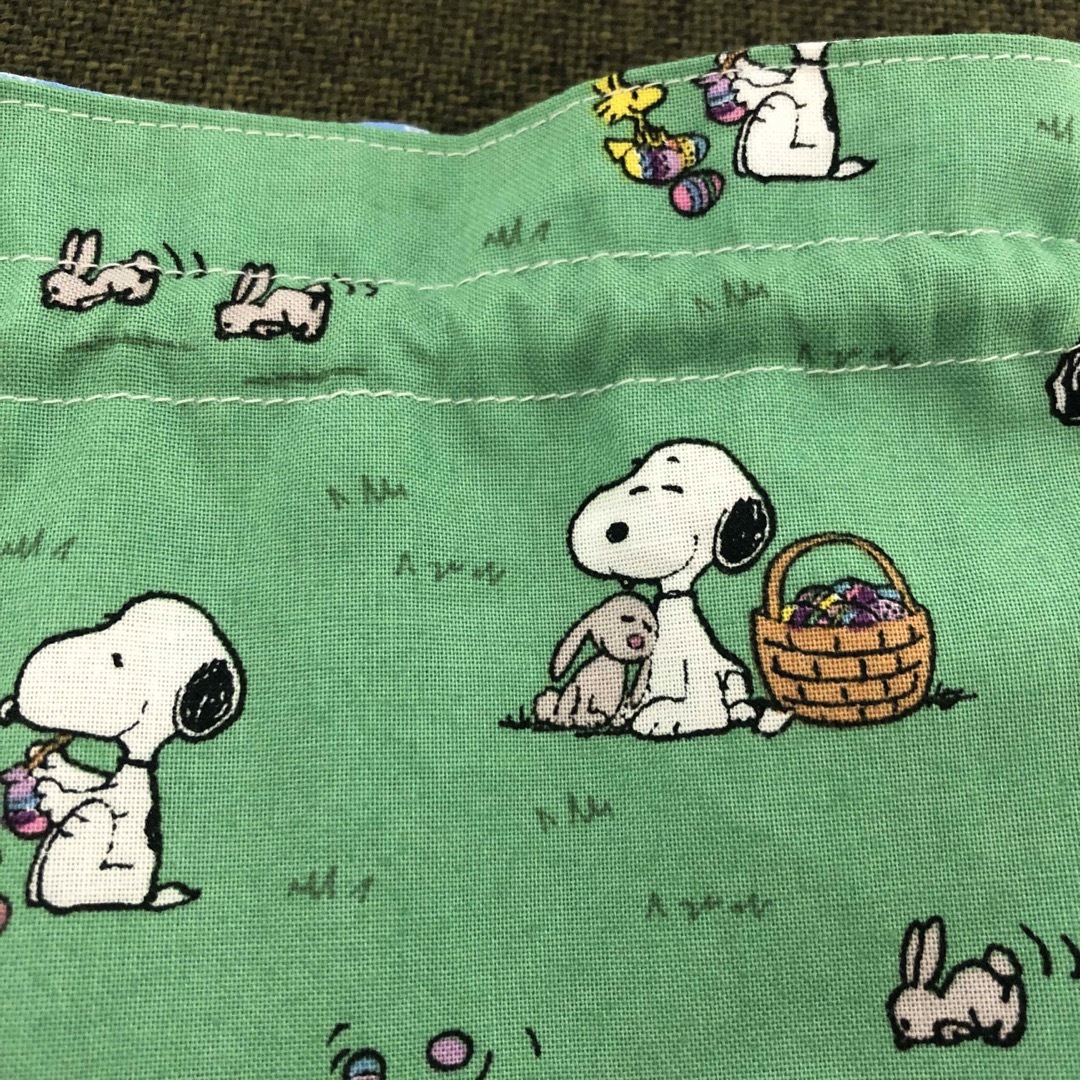 SNOOPY(スヌーピー)のSALE スヌーピー💚コップ袋 ハンドメイドのファッション小物(ポーチ)の商品写真