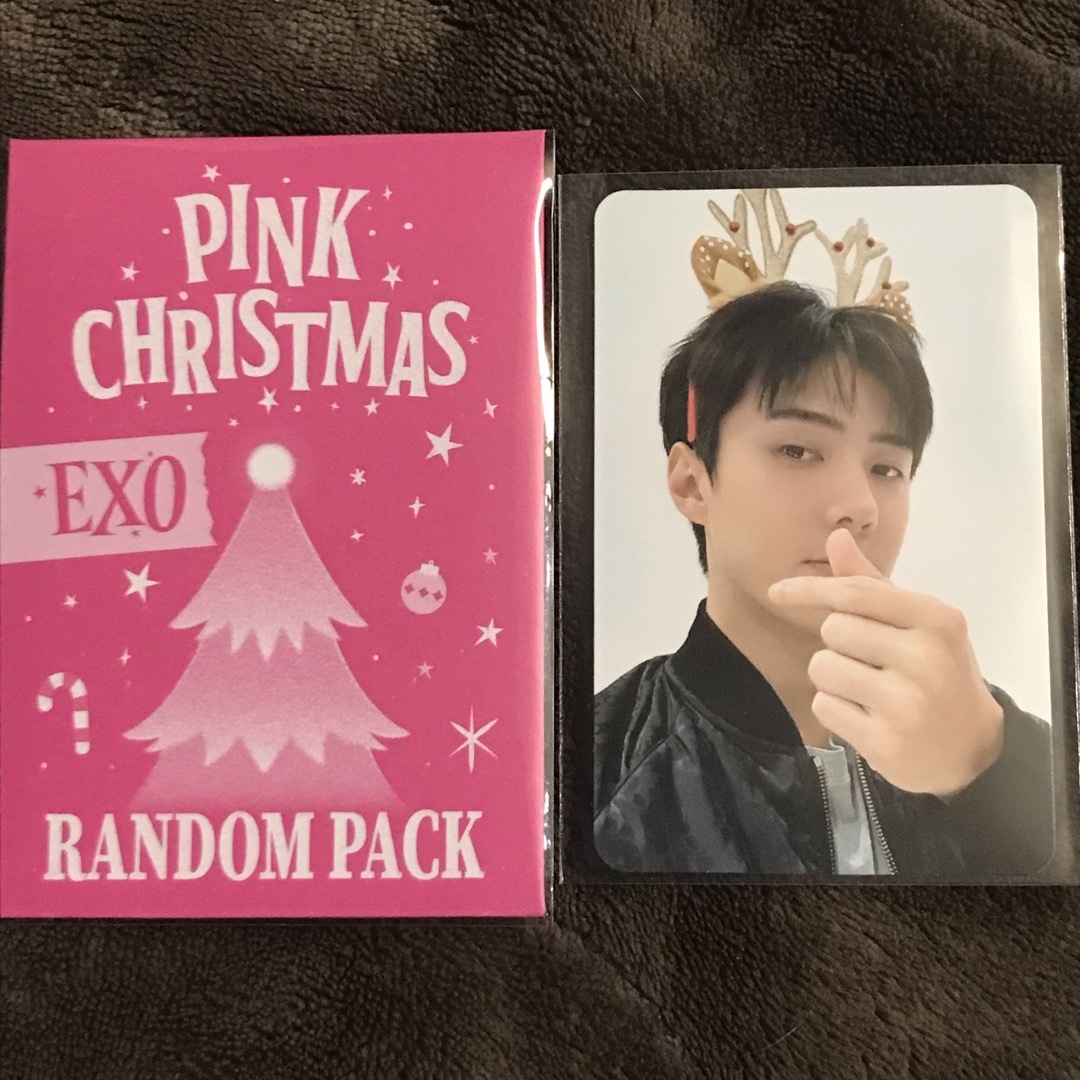 EXO(エクソ)のEXO PINK CHRISTMAS ランダムトレカ　セフン エンタメ/ホビーのタレントグッズ(アイドルグッズ)の商品写真