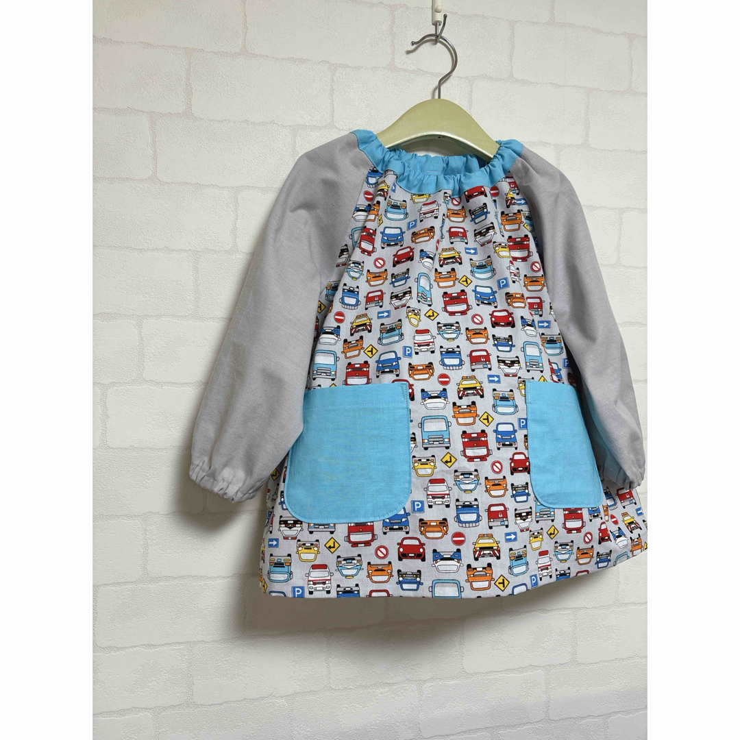 スモック100  2着　ハンドメイドスモック キッズ/ベビー/マタニティのキッズ服男の子用(90cm~)(その他)の商品写真