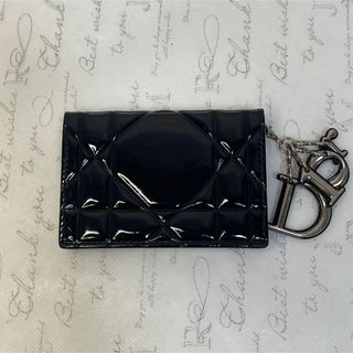 Christian Dior - 【美品】クリスチャンディオール レディ ディオール パテントレザー カードケース