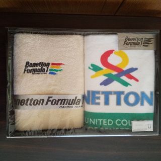 ベネトン(BENETTON)のBenetton Formula 1フェイスタオル2枚(タオル/バス用品)