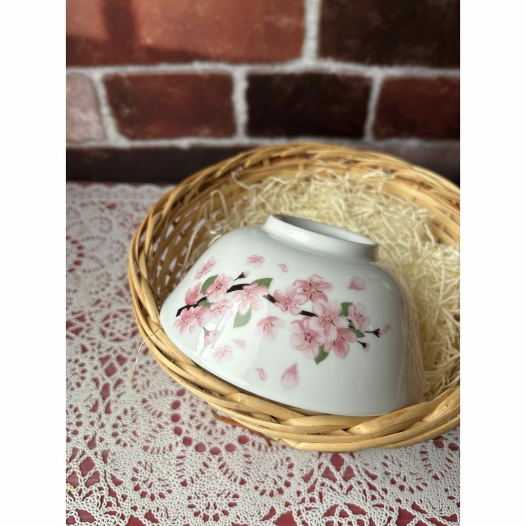 桜　お茶碗　ハンドメイド インテリア/住まい/日用品のキッチン/食器(食器)の商品写真