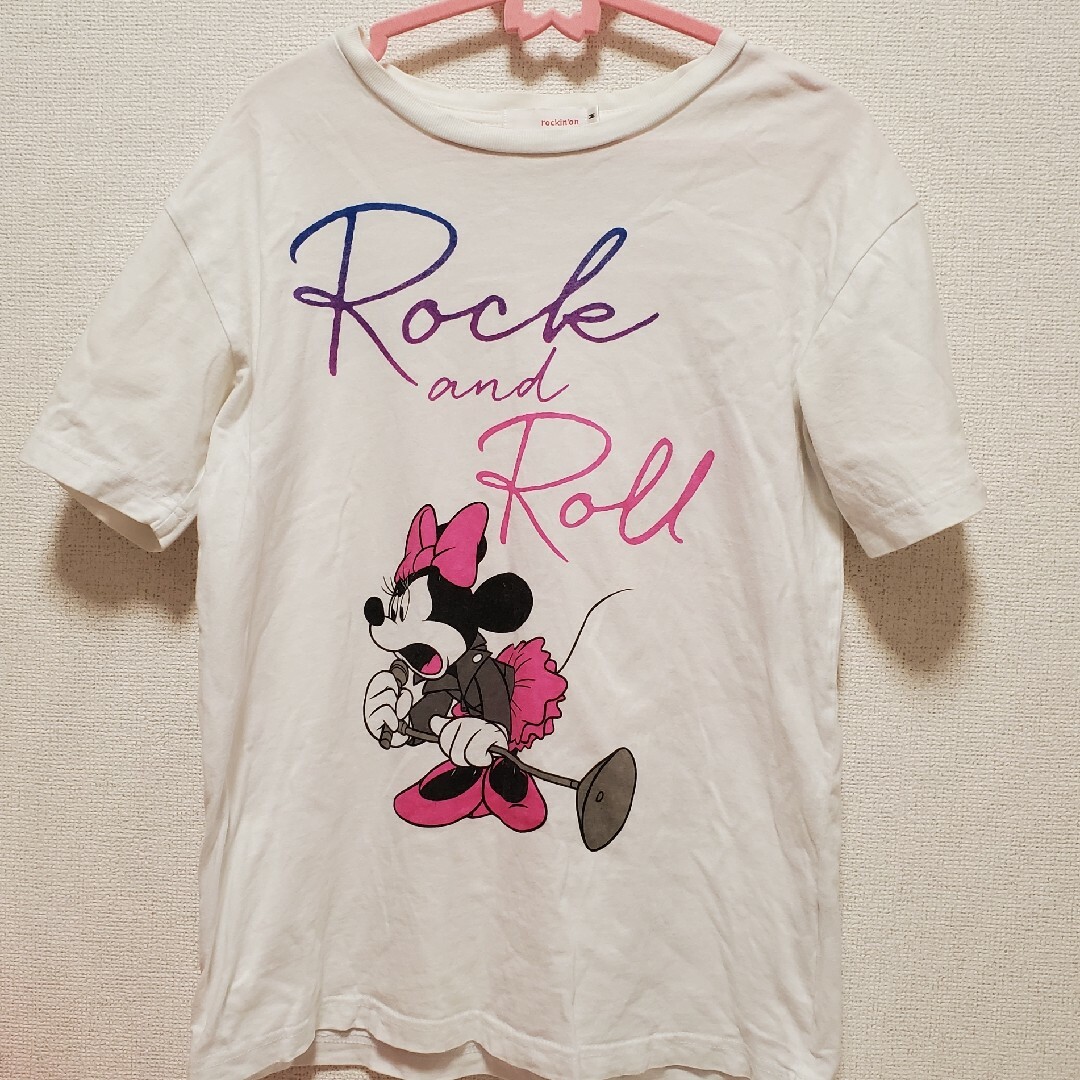 Disney(ディズニー)の2016年ロッキン　ミニー　バンドTシャツ レディースのトップス(Tシャツ(半袖/袖なし))の商品写真