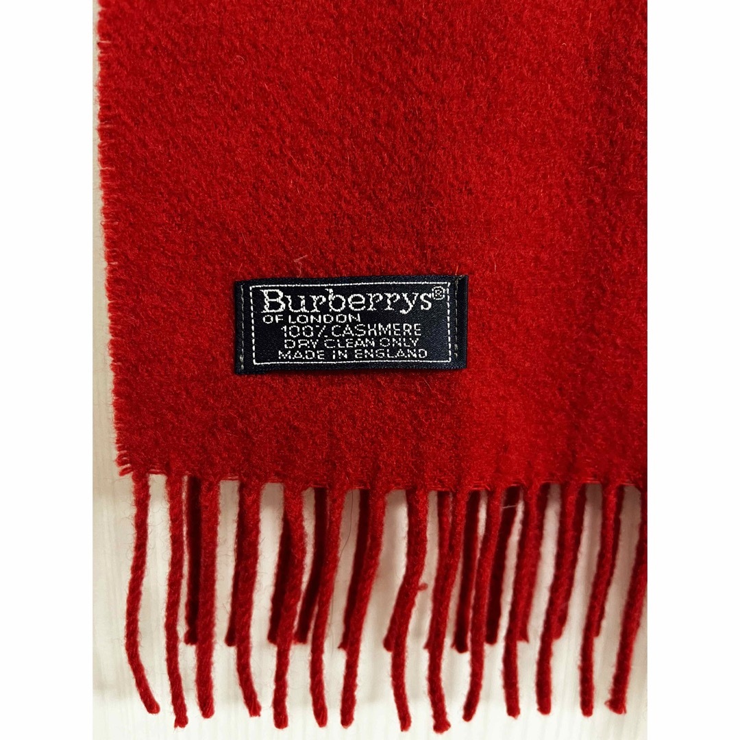 BURBERRY(バーバリー)のバーバリーカシミアマフラー　レッドタイプ　クリーニング済 メンズのファッション小物(マフラー)の商品写真