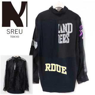 《SREU》新品 ユニセックス パッチワーク リメイクシースルーシャツ 3(L)(シャツ)