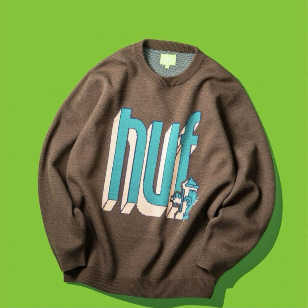 HUF(ハフ)のHUF ハフ　BOOKEND CREW SWEATER ニット セーター L レディースのトップス(ニット/セーター)の商品写真