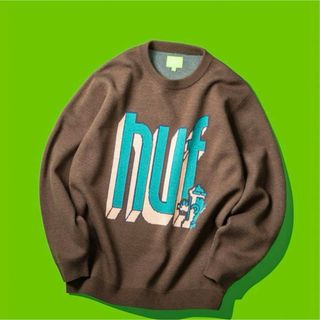 HUF - HUF ハフ　BOOKEND CREW SWEATER ニット セーター L