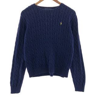 ラルフローレン(Ralph Lauren)の古着 ラルフローレン Ralph Lauren RALPH LAUREN ケーブル編み コットンニットセーター レディースXL /eaa381534(ニット/セーター)