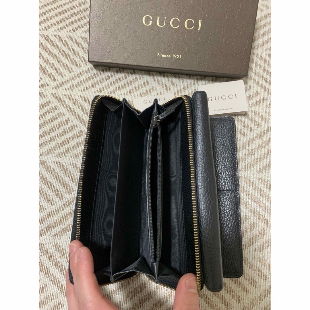 Gucci(グッチ)のグッチ　GUCCI   長財布　レザー　　黒 レディースのファッション小物(財布)の商品写真
