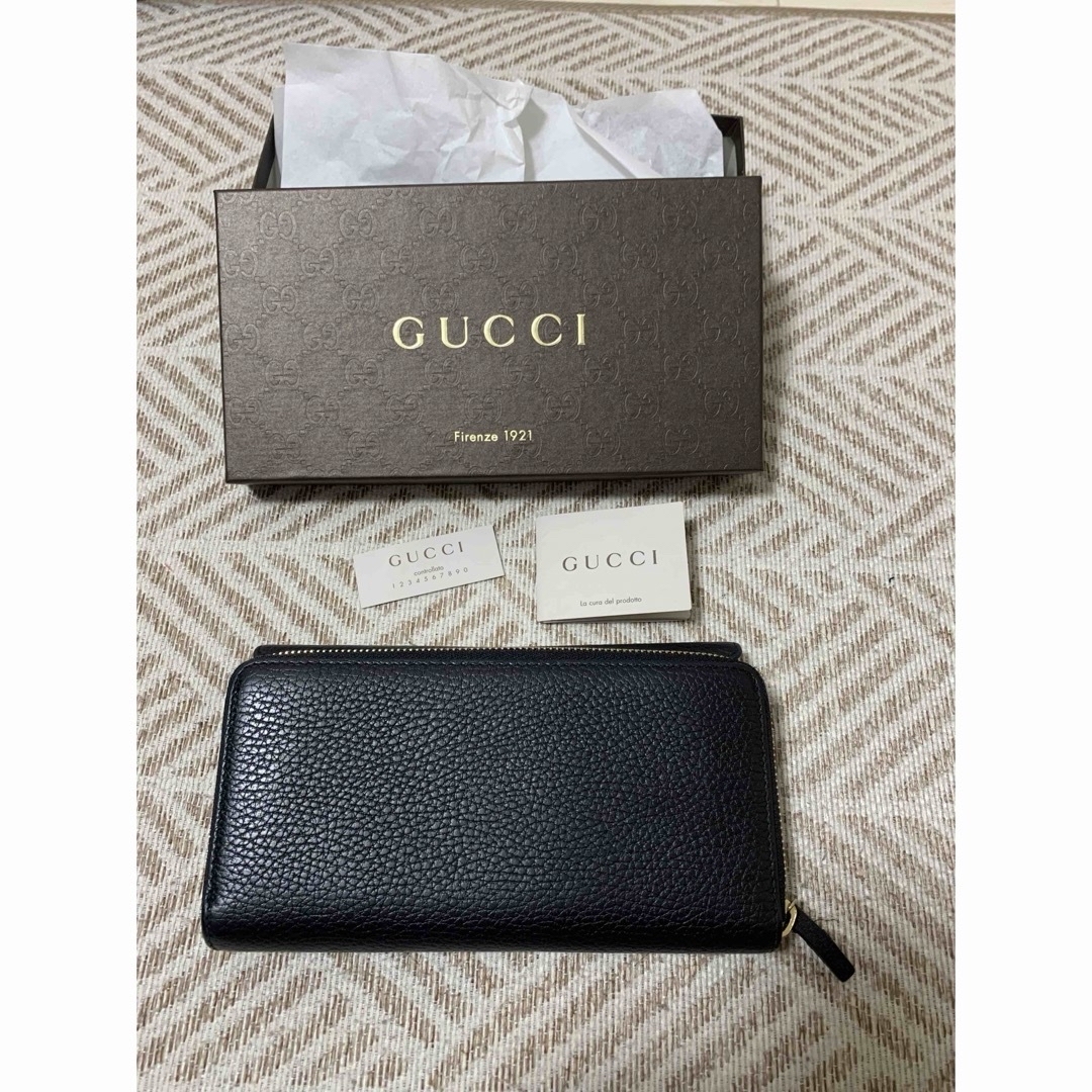 Gucci(グッチ)のグッチ　GUCCI   長財布　レザー　　黒 レディースのファッション小物(財布)の商品写真