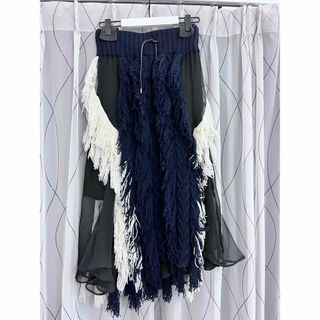 sacai - 【美品】sacai ビッグリボンがかわいい デザイン デニム sacai - 【美品】sacai ビッグリボンがかわいい デザイン デニム