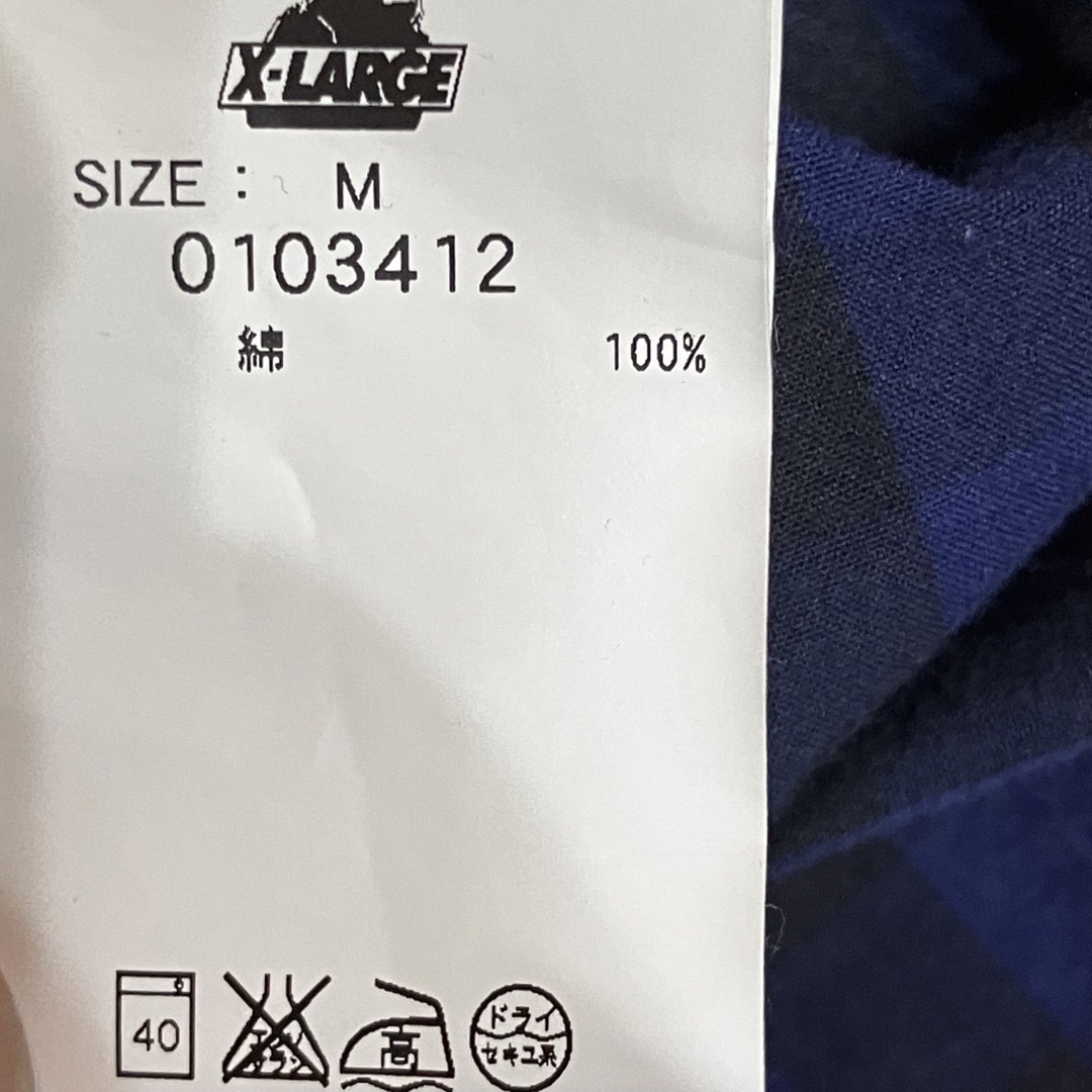 XLARGE(エクストララージ)の【複数割】エクストララージ　X-LARGE 長袖チェックシャツ　紫×黒　Mサイズ メンズのトップス(シャツ)の商品写真